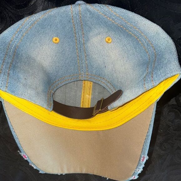 Queen Denim Cap with Pearl Accents - Picture 6 of 9